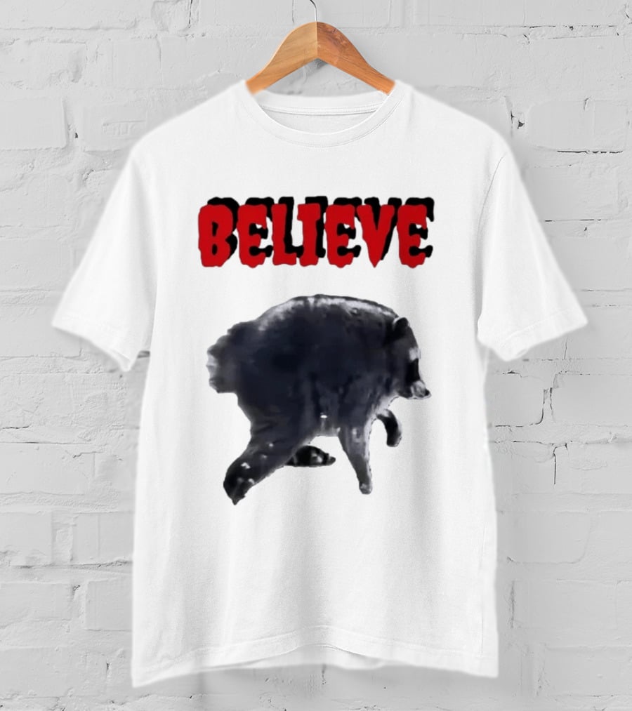 Jimothy Club Believe Raccoon T-Shirt
