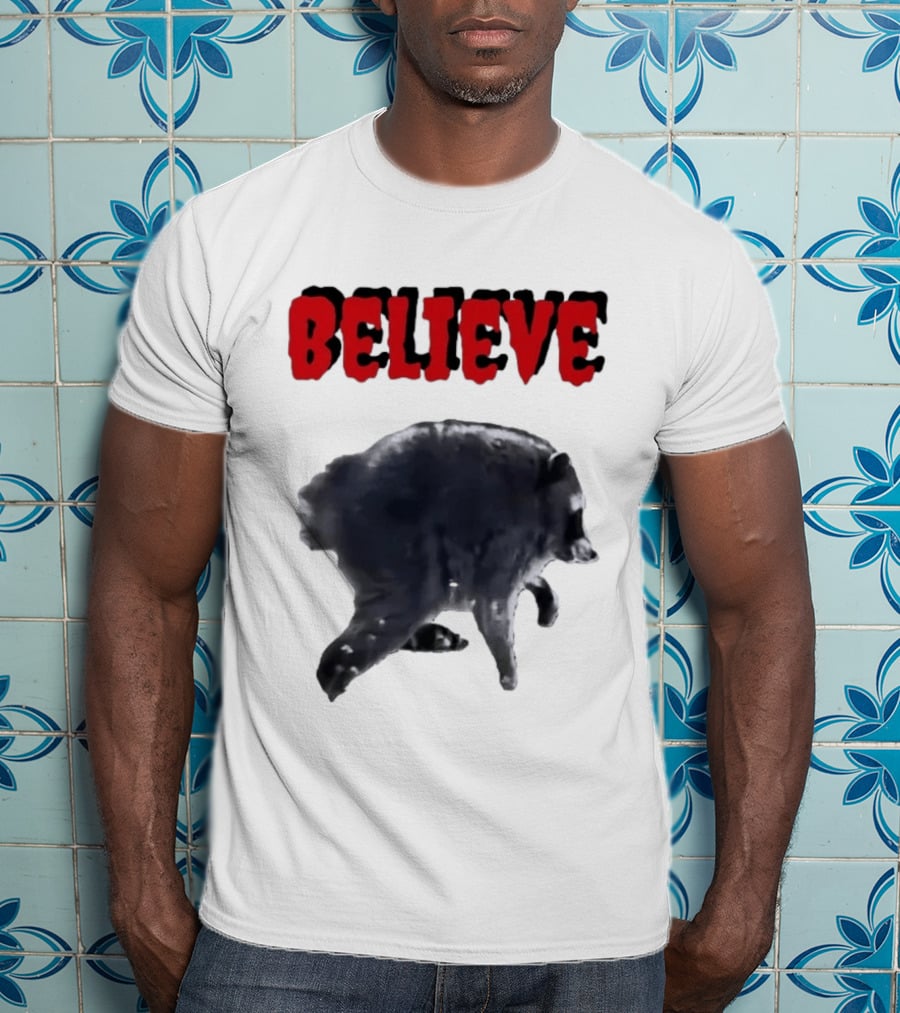 Jimothy Club Believe Raccoon T-Shirt