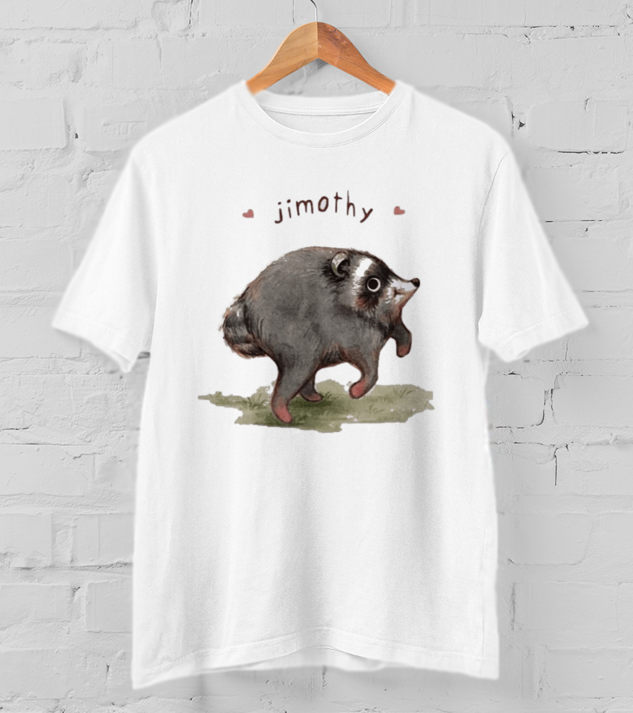 Jimothy Raccoon Cute Nature Illustration Seattle T-Shirt