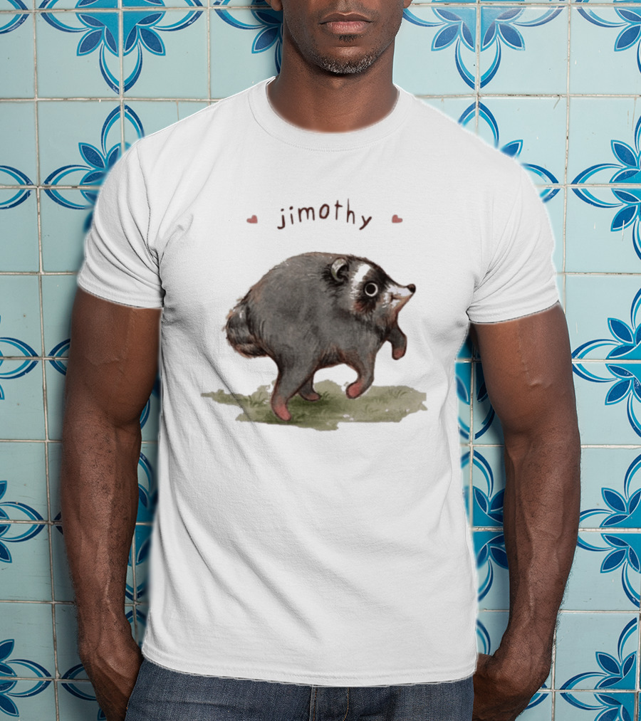 Jimothy Raccoon Cute Nature Illustration Seattle T-Shirt