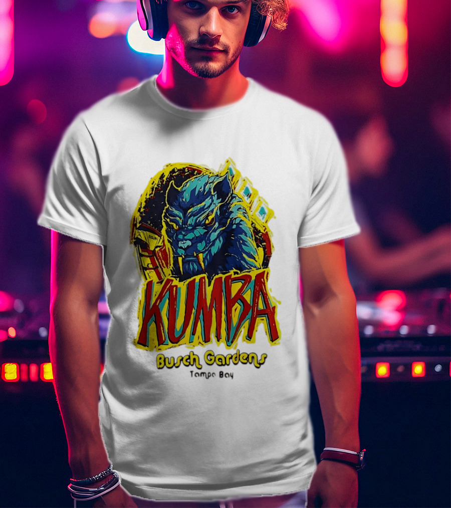 Kumba Busch Gardens Tampa Bay Roller Design With Fierce Beast T-Shirt