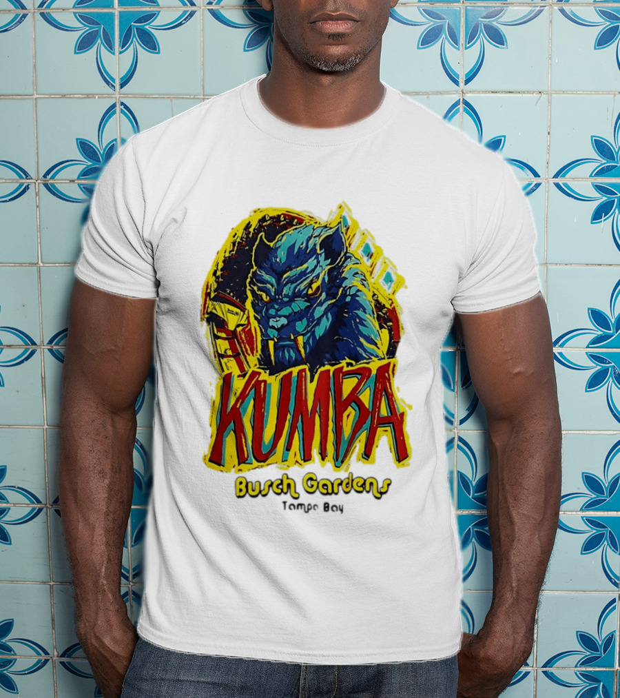 Kumba Busch Gardens Tampa Bay Roller Design With Fierce Beast T-Shirt
