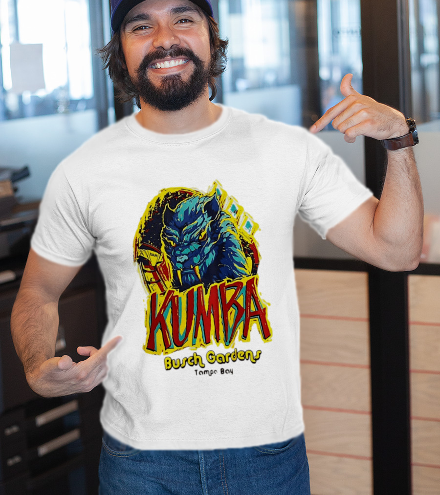 Kumba Busch Gardens Tampa Bay Roller Design With Fierce Beast T-Shirt
