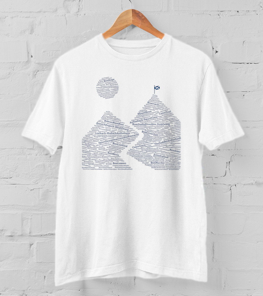 Mountain Adventure Summit With Flag Geometry T-Shirt