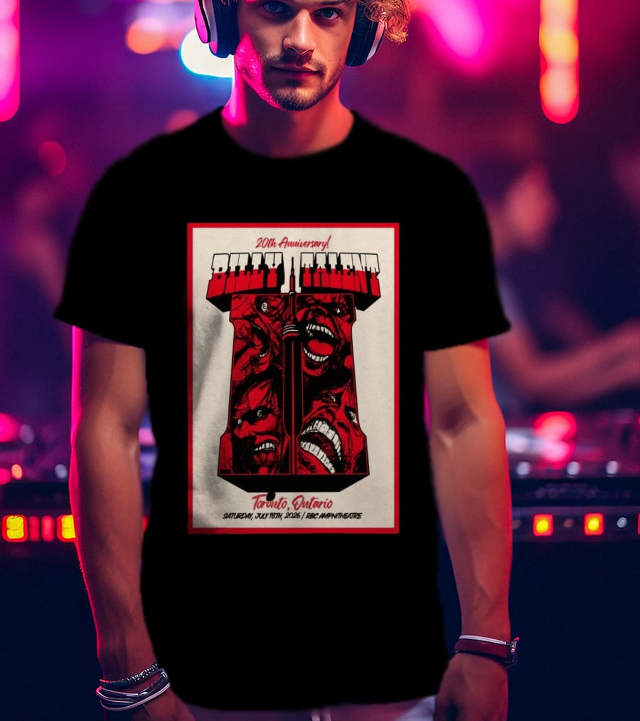 Billy Talent 20th Anniversary Toronto Ontario July 18 2026 T-Shirt