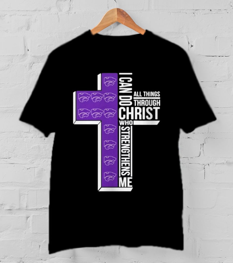Kansas State Wildcats Faith Empowerment Through Christ Cross T-Shirt