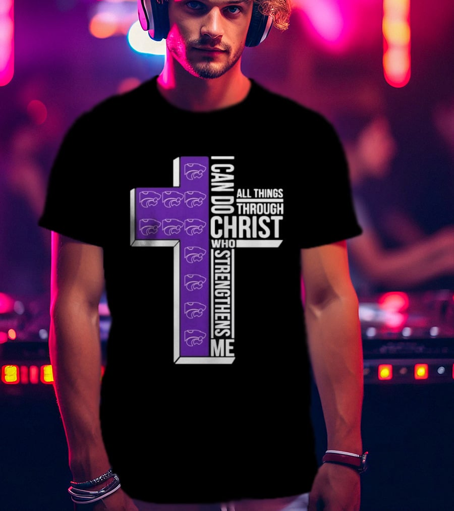 Kansas State Wildcats Faith Empowerment Through Christ Cross T-Shirt