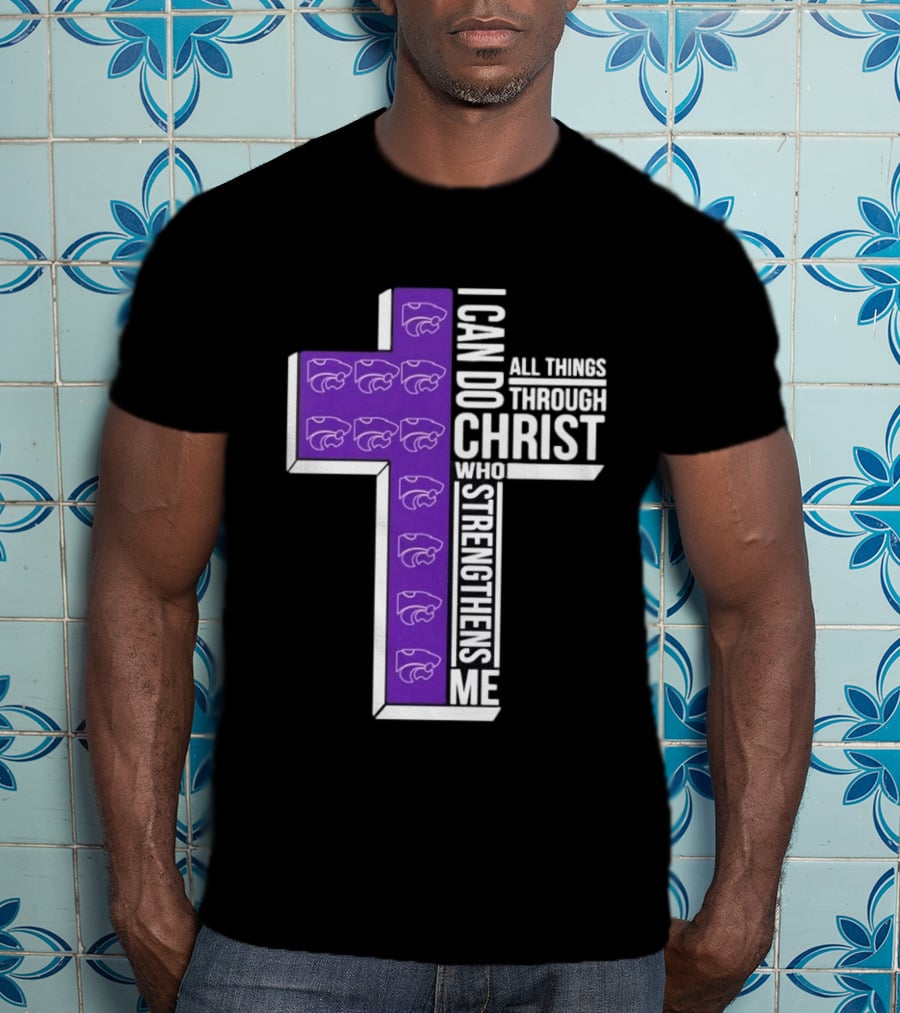Kansas State Wildcats Faith Empowerment Through Christ Cross T-Shirt