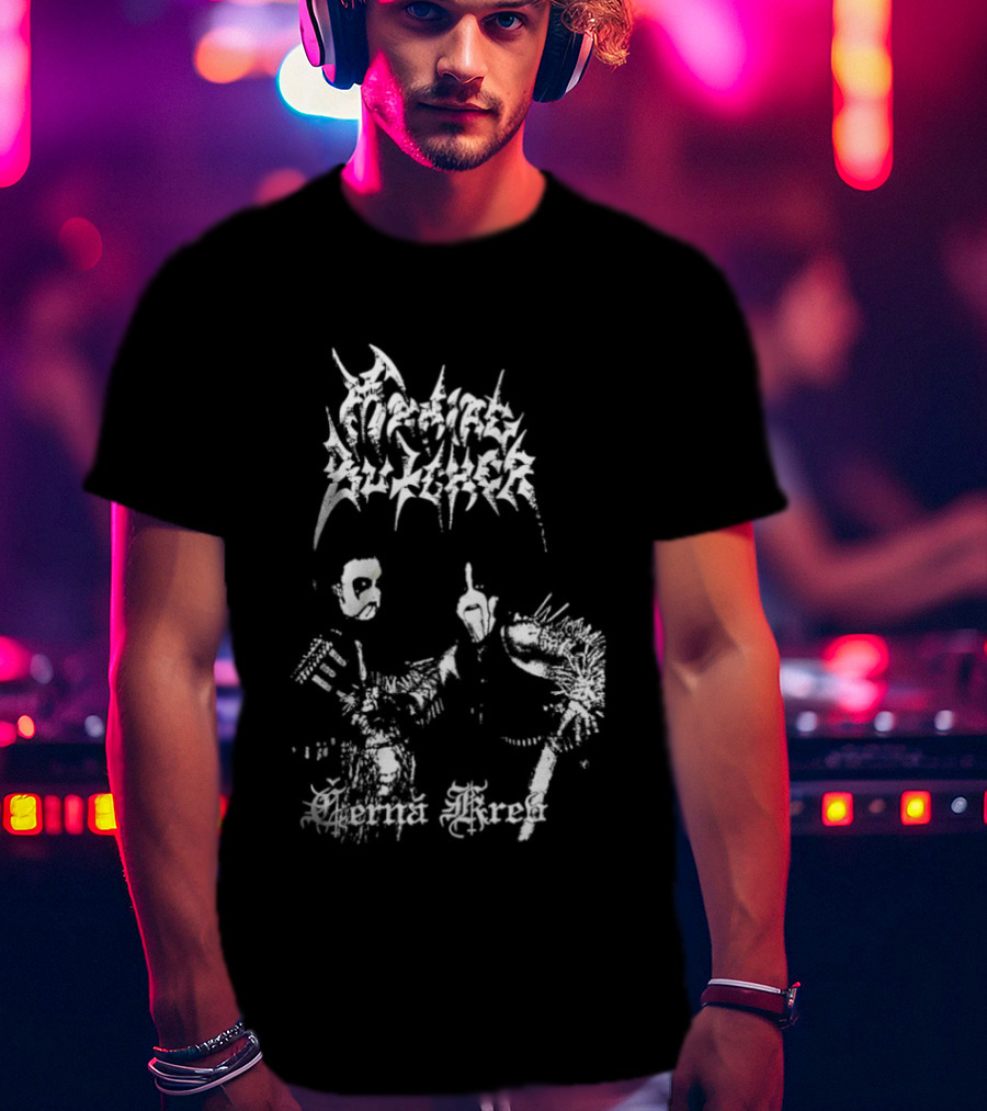 Maniac Butcher Černá Krev Black Metal Band Anthology T-Shirt