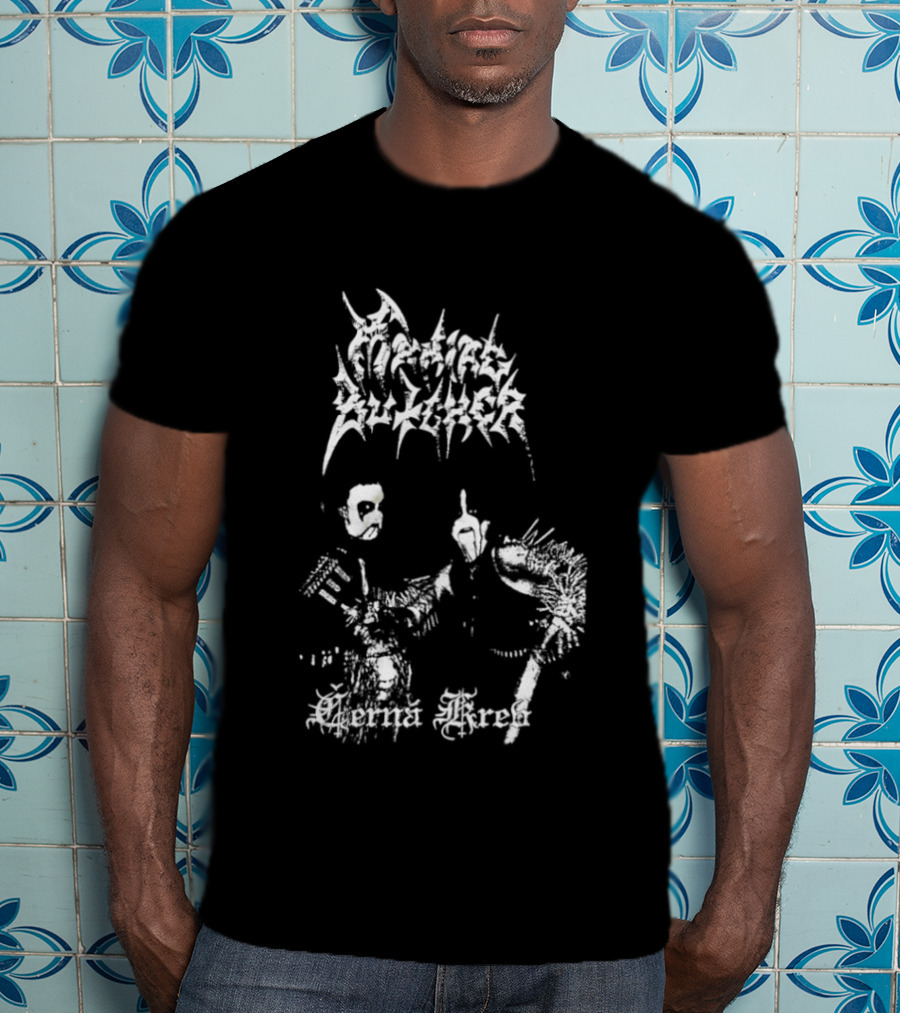 Maniac Butcher Černá Krev Black Metal Band Anthology T-Shirt