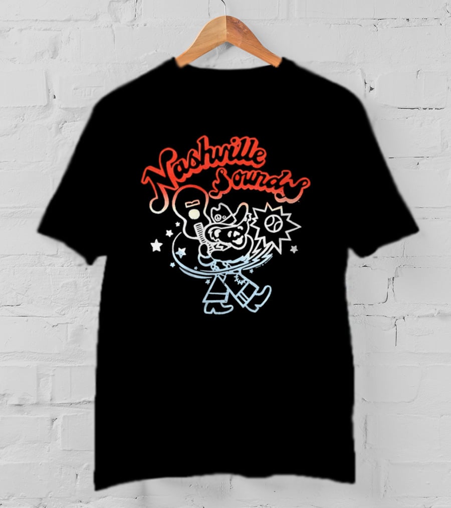 Nashville Sounds Dancing Bear Baseball Bat And Starry Night T-Shirt