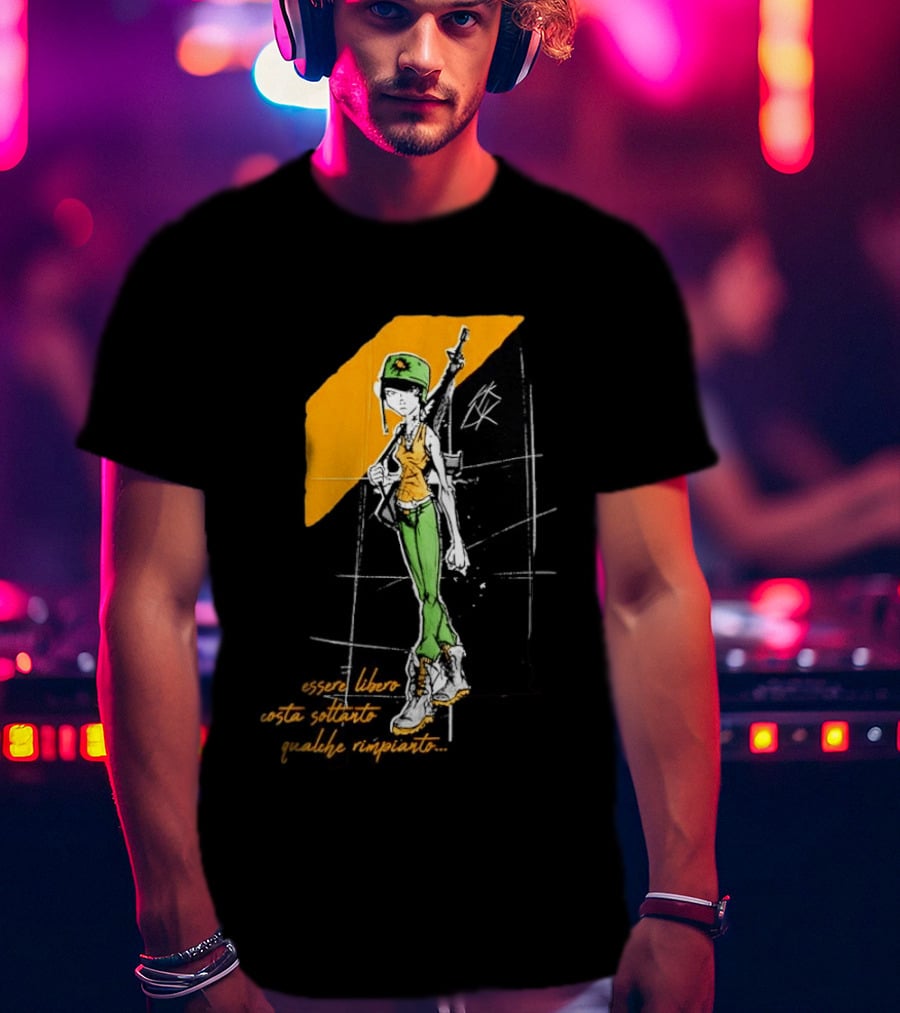 Essere Libero Costa Soltanto Qualche Rimpianto Army Girl With Rifle And Green Hat T-Shirt