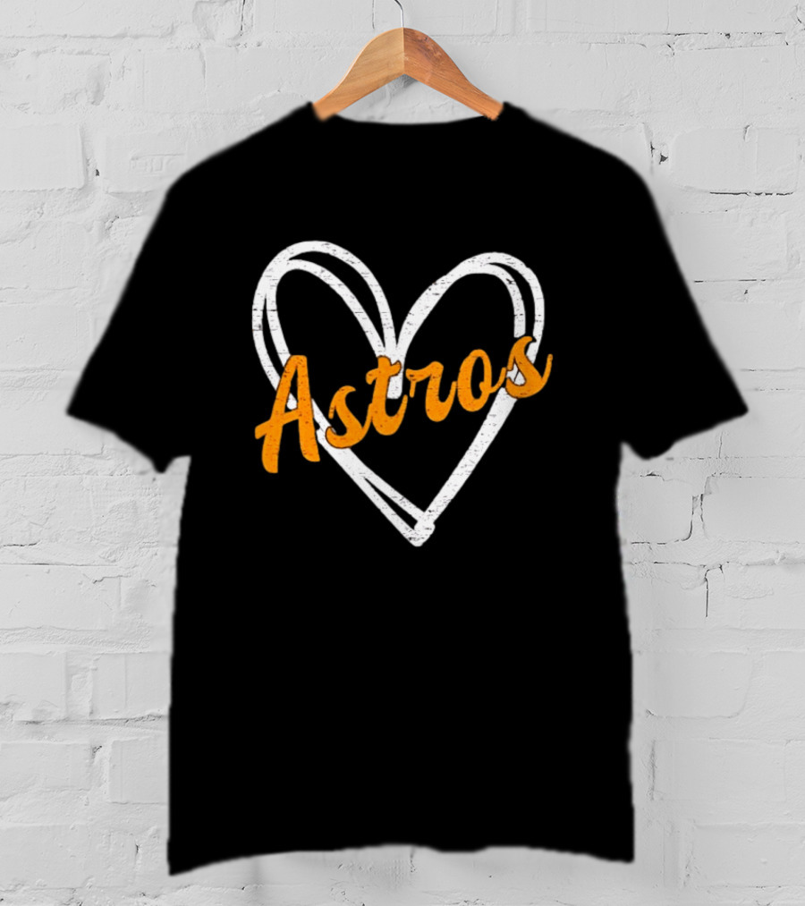 Houston Astros Heart Astros Fan T-Shirt