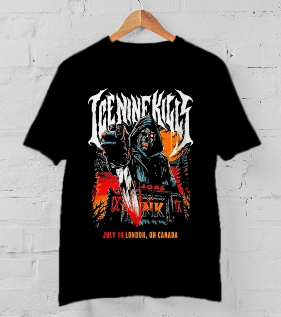 Ice Nine Kills London On Canada 2026 Exclusive On July 18 2026 At Harris Park T-Shirt