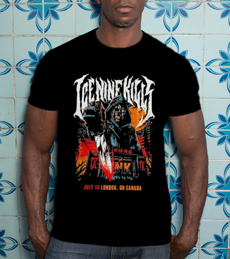 Ice Nine Kills London On Canada 2026 Exclusive On July 18 2026 At Harris Park T-Shirt