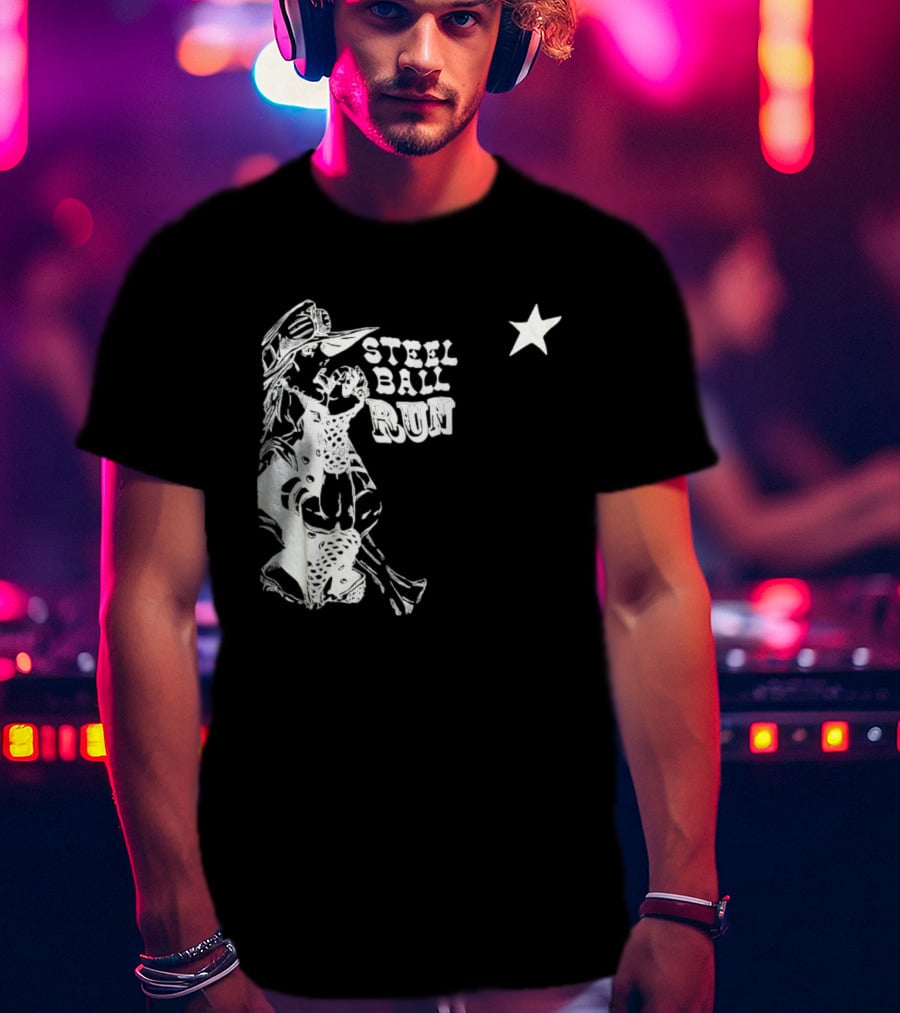 Steel Ball Run Gyro Zeppeli JoJo's Bizarre Adventure Star T-Shirt