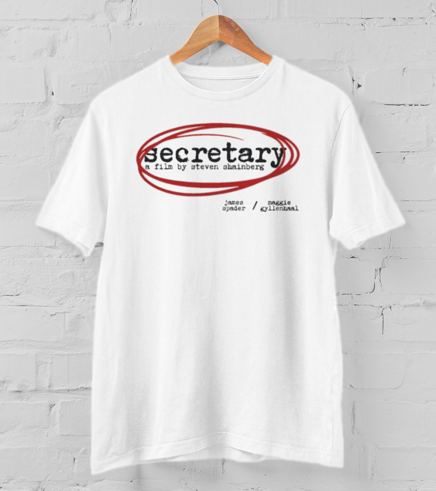Secretary A Film By Steven Shainberg James Spader Maggie Gyllenhaal Red Circle T-Shirt