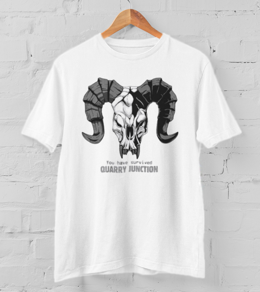 You Have Survived Quarry Junction Fallout Gaming Ram Skull T-Shirt