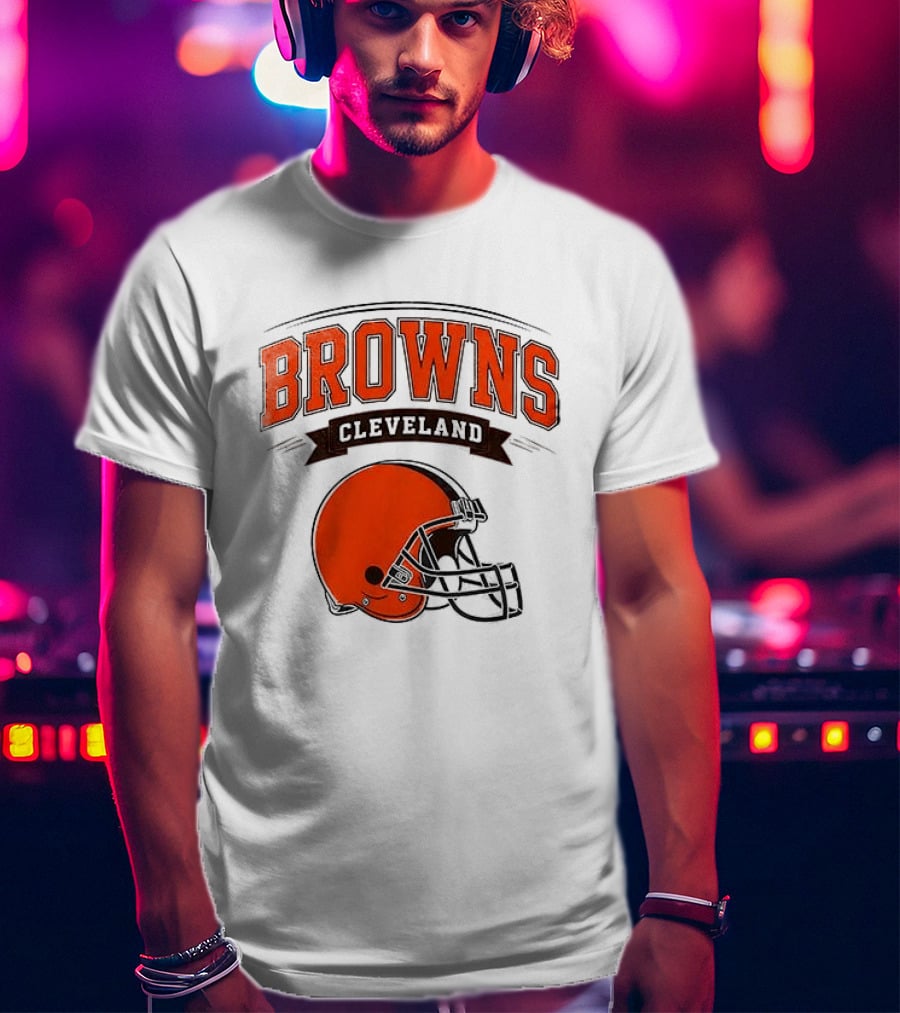 Cleveland Browns Ghostface Running Football Collaboration T-Shirt