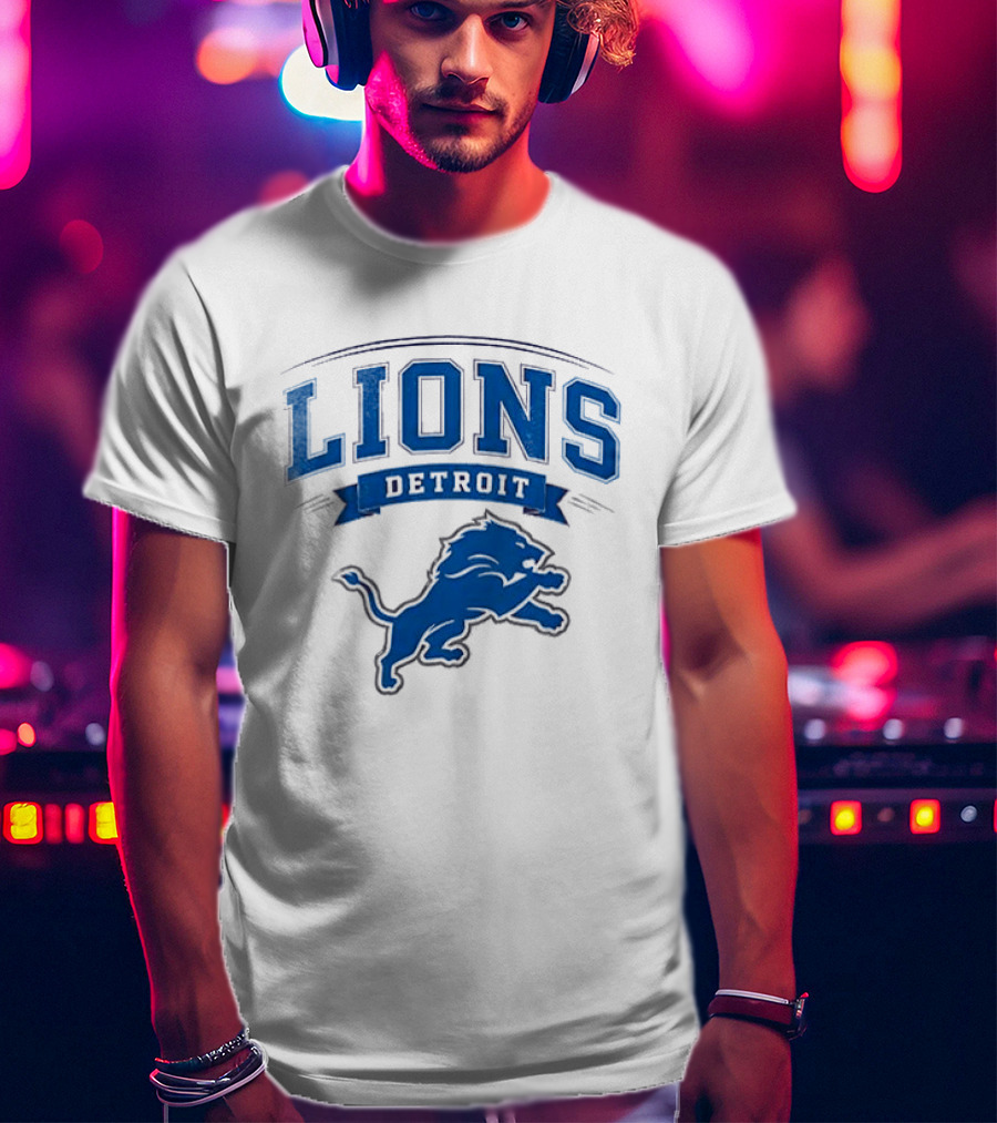 Detroit Lions Ghostface Running Football Fusion T-Shirt