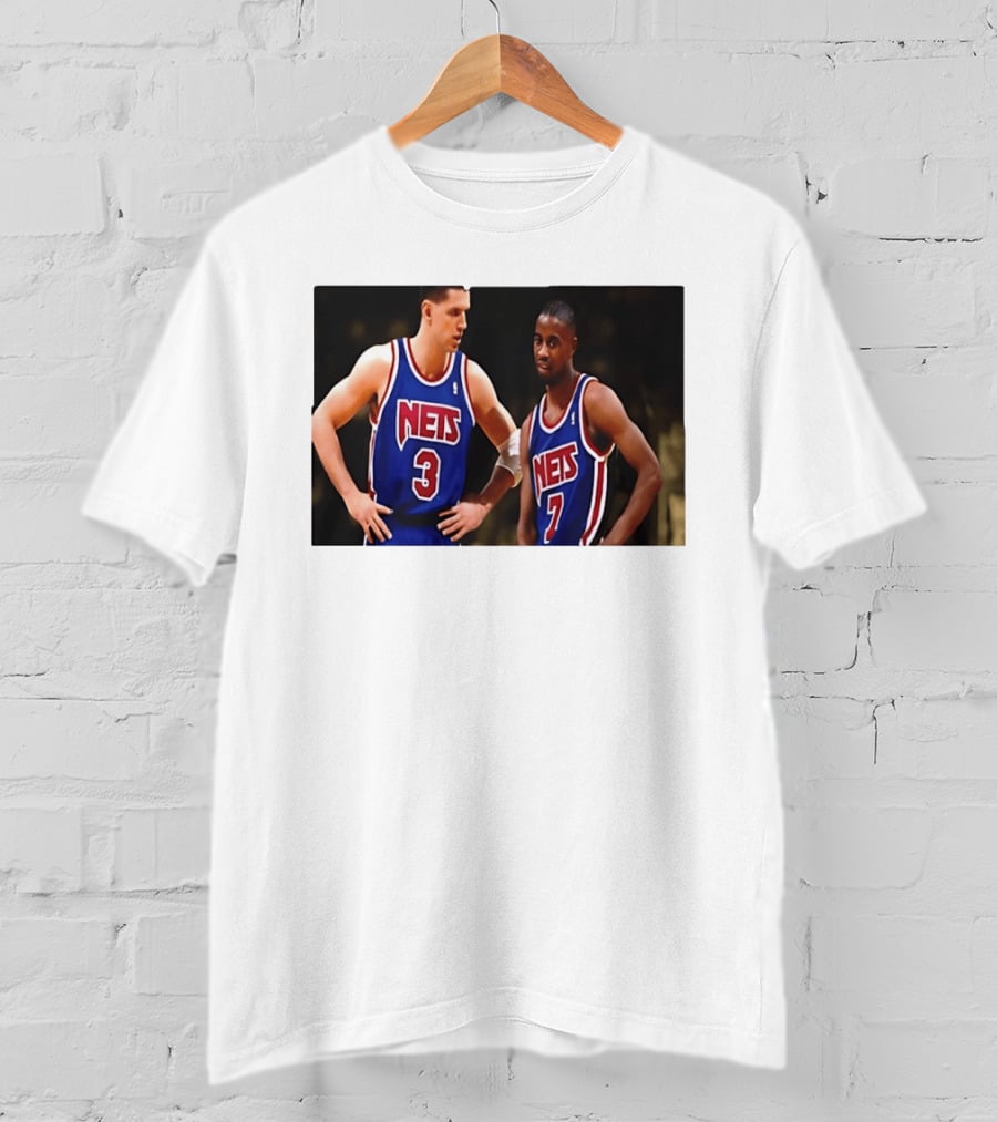 Drazen Petrovic Kenny Anderson New Jersey Nets 3 7 Blue Jerseys T-Shirt