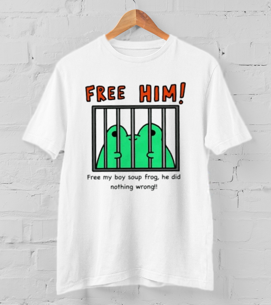 Free Him Soup Frog He Did Nothing Wrong T-Shirt