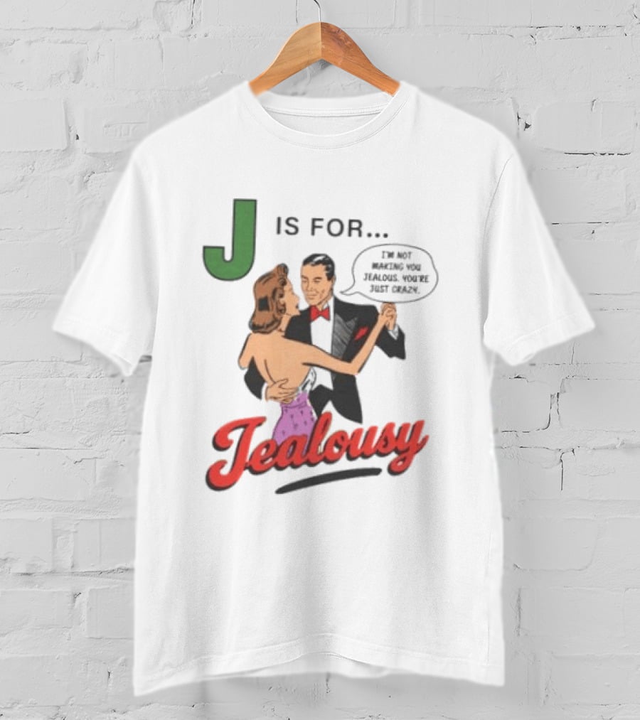 J Is For Jealousy Retro Dancing Couple Gaslighting T-Shirt