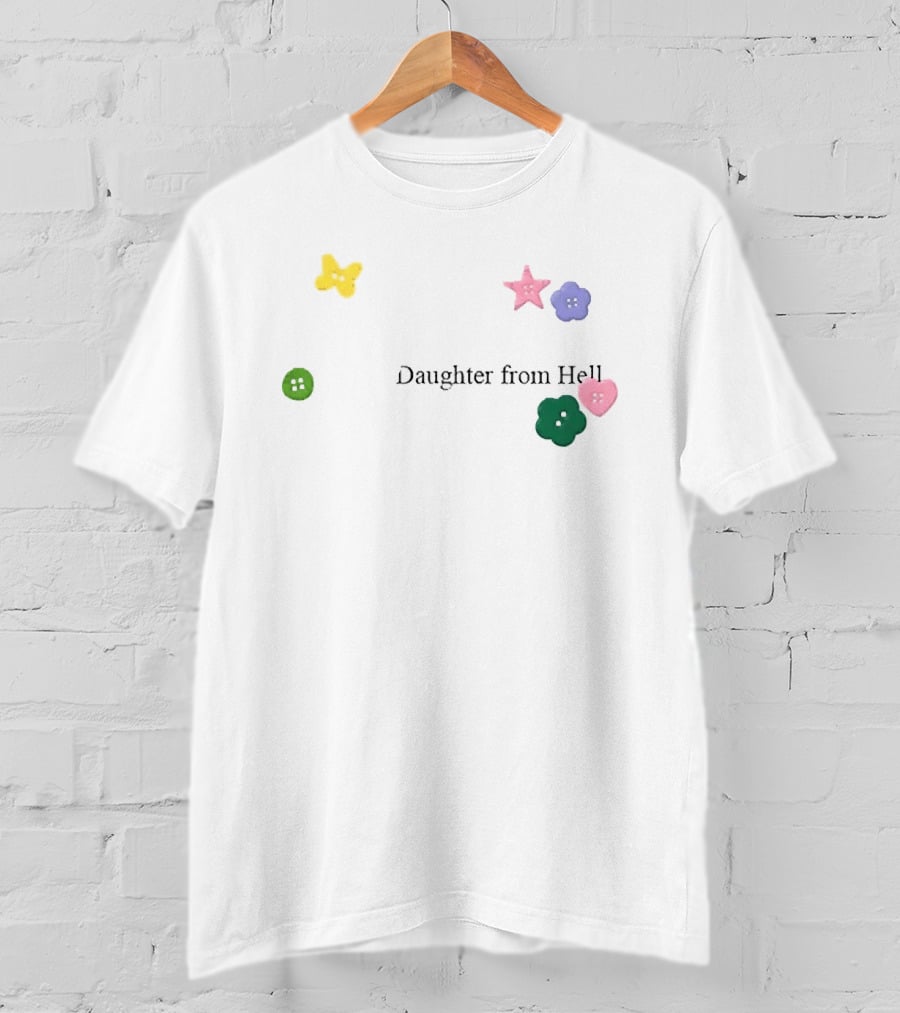 Gracie Abrams Daughter From Hell Buttons Butterfly Star Flower T-Shirt