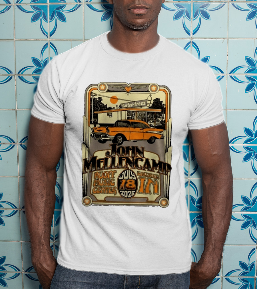 John Mellencamp Tastee Freez Ruoff Music Center Noblesville IN July 18 2026 T-Shirt