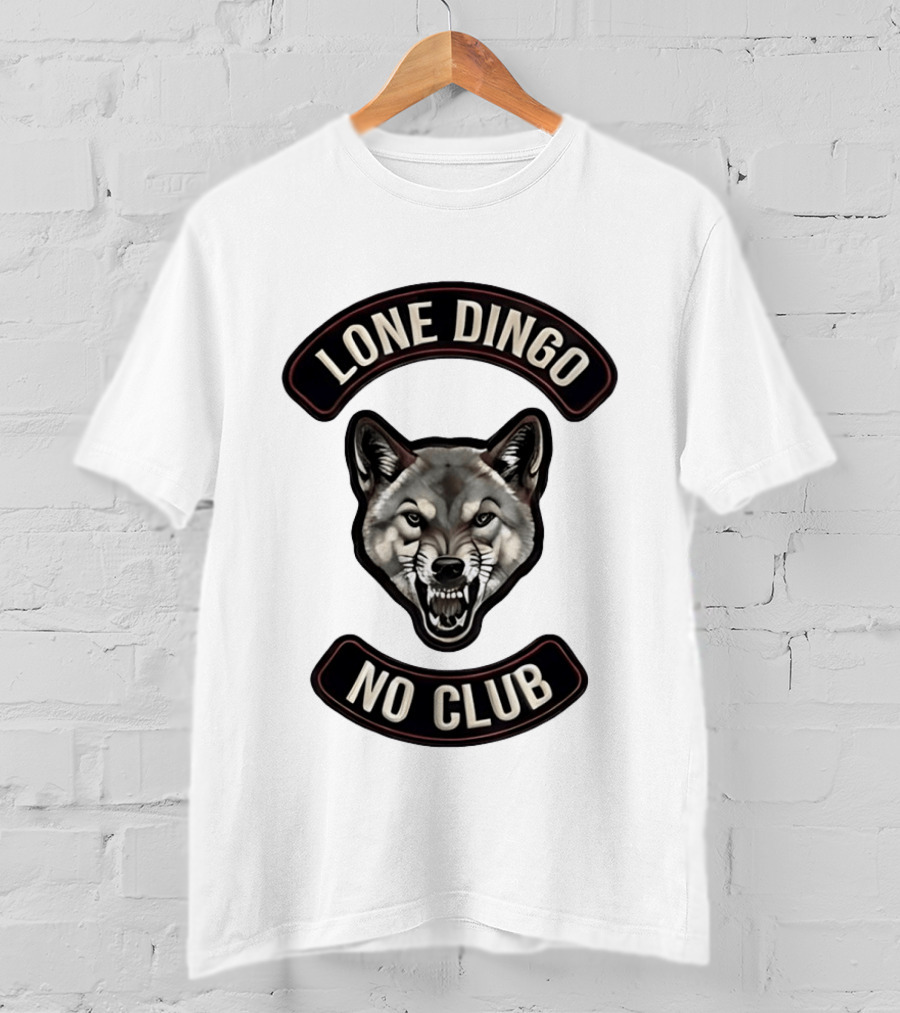 Lone Dingo No Club Wild Wolf Head T-Shirt