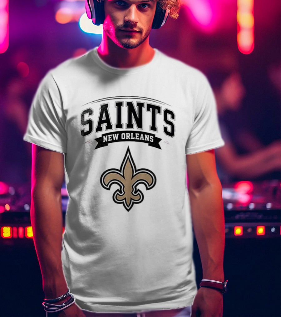 New Orleans Saints Ghostface Running Football Collaboration T-Shirt