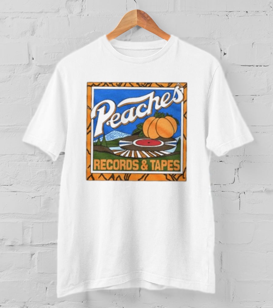 Peaches Records & Tapes Vintage Vinyl Peach T-Shirt