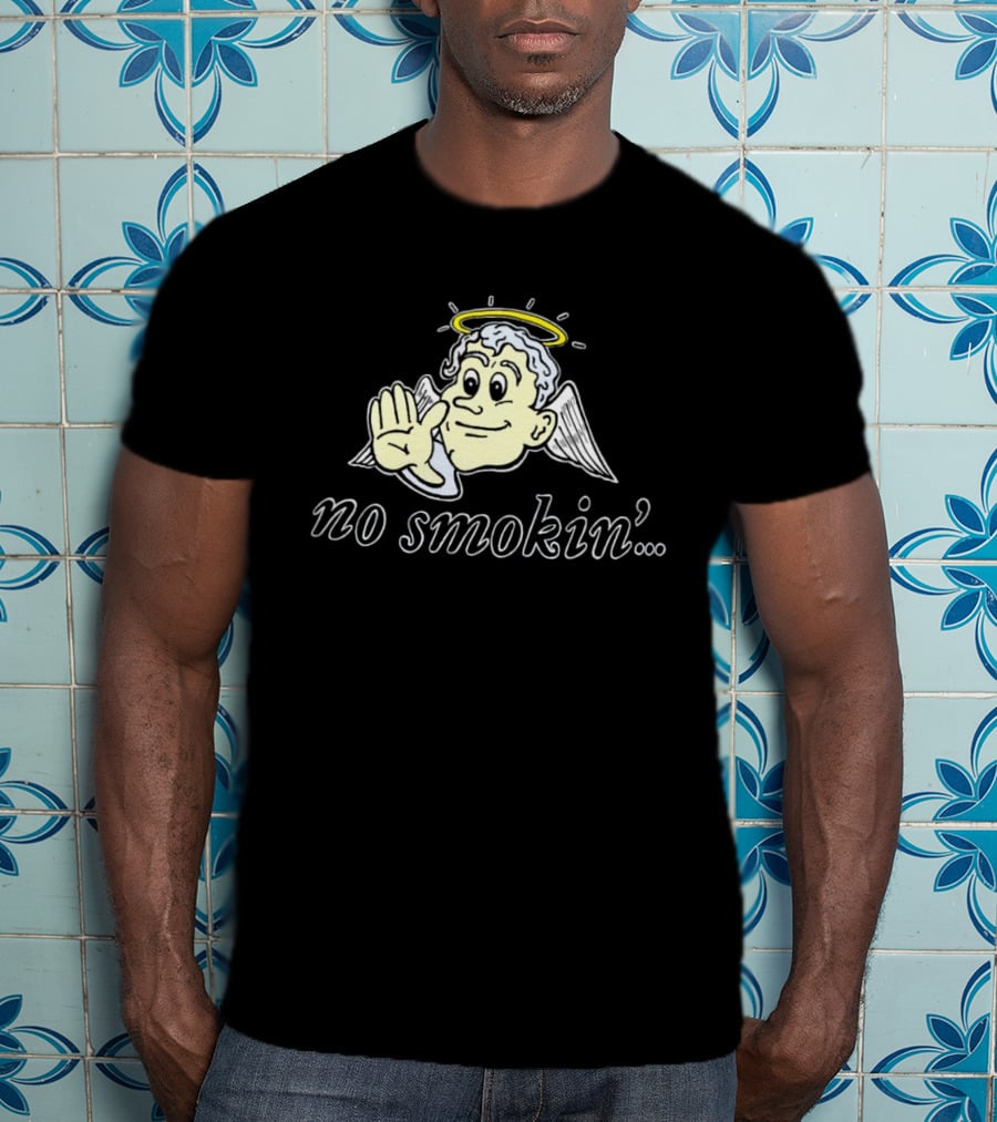 Angel Halo No Smokin' Hand Gesture T-Shirt
