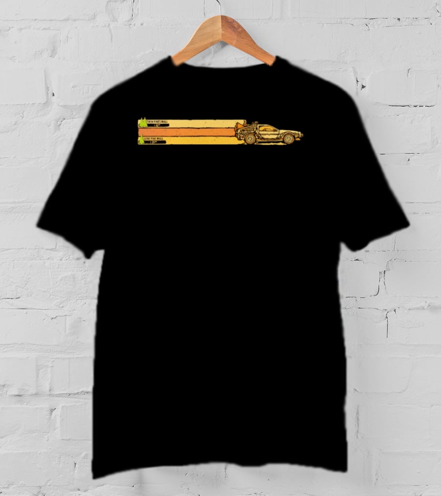 Back To The Future Twin Pines Mall Lone Pine Mall DeLorean Time Travel T-Shirt