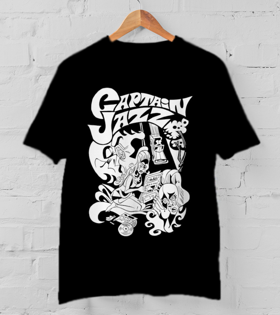 Captain Jazz Comic Retro Music Vibes T-Shirt