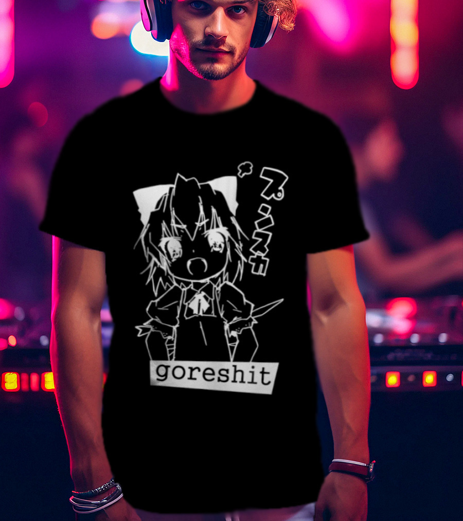 Goreshit Breakcore Electronic Anime Girl Japanese T-Shirt