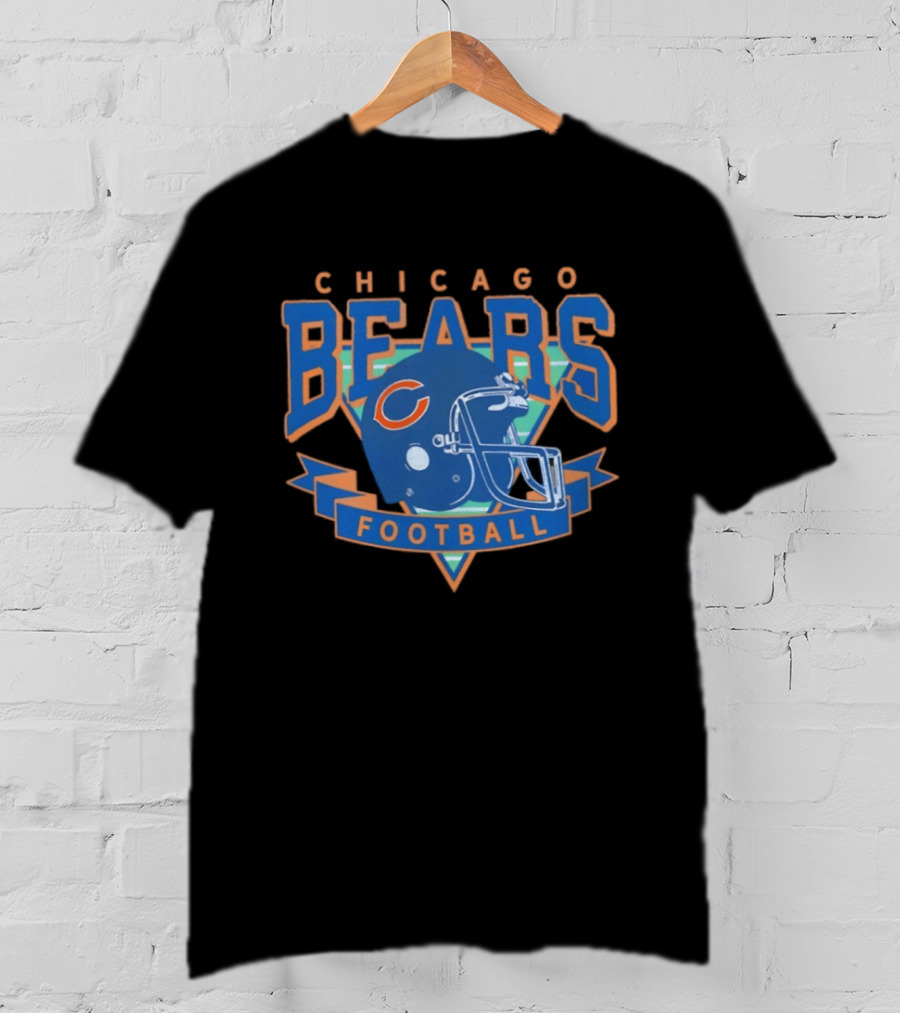 Chicago Bears Helmet Retro Football T-Shirt