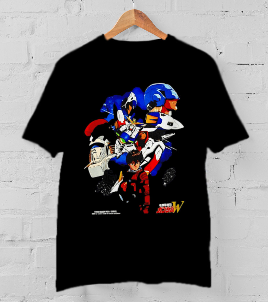 Heero Yuy Wing Gundam New Mobile Report Gundam W Anime Classic Mecha Series T-Shirt