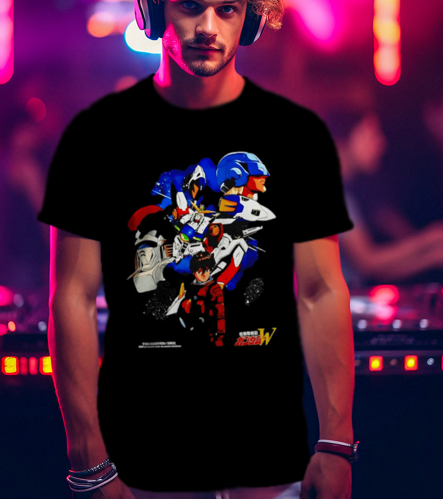 Heero Yuy Wing Gundam New Mobile Report Gundam W Anime Classic Mecha Series T-Shirt