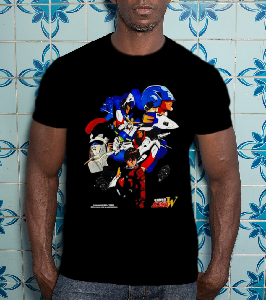 Heero Yuy Wing Gundam New Mobile Report Gundam W Anime Classic Mecha Series T-Shirt