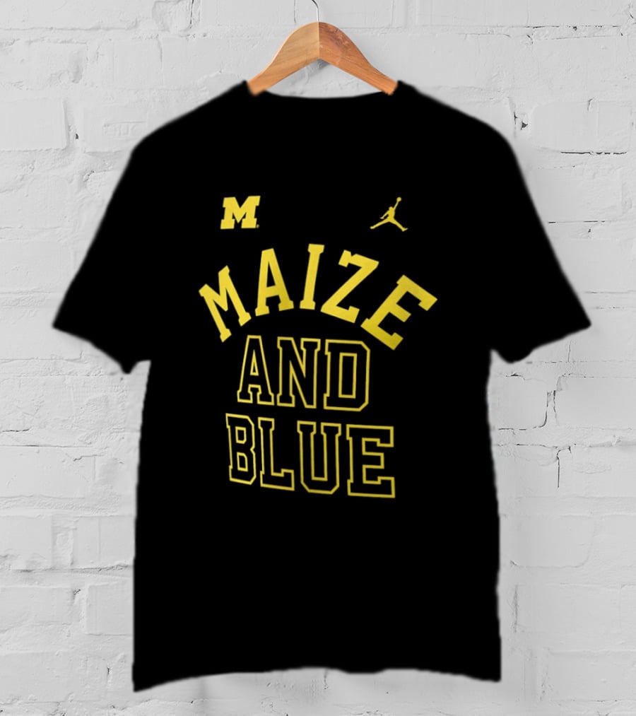 Michigan Wolverines Maize And Blue Jordan Brand M T-Shirt