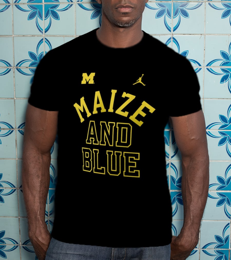 Michigan Wolverines Maize And Blue Jordan Brand M T-Shirt