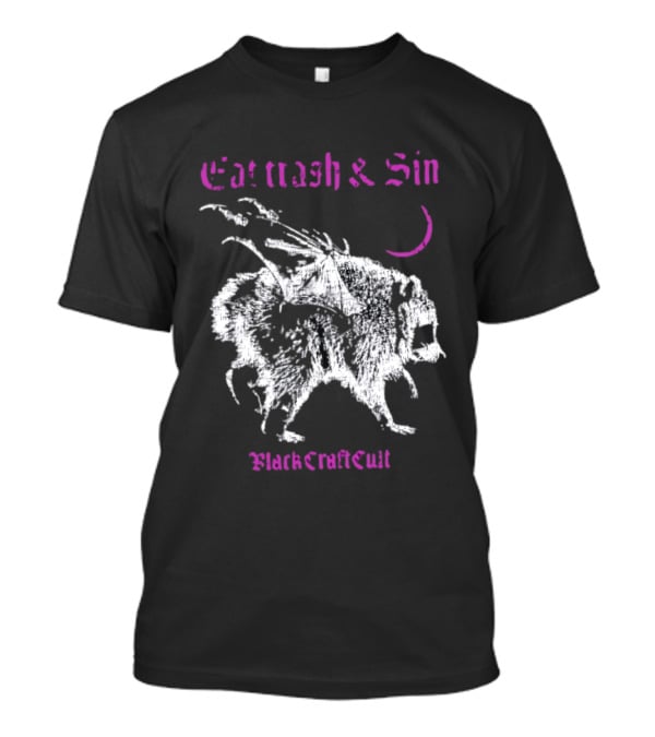 Eat Trash & Sin Raccoon Wings BlackCraft Cult T-Shirt