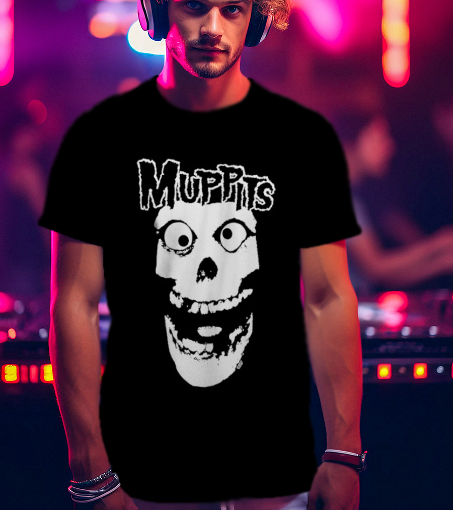 Muppits Punk Rock Skull Misfits T-Shirt