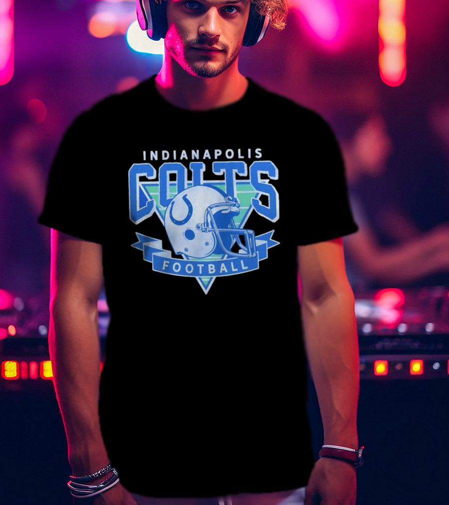 Indianapolis Colts Football Helmet Vintage Team T-Shirt