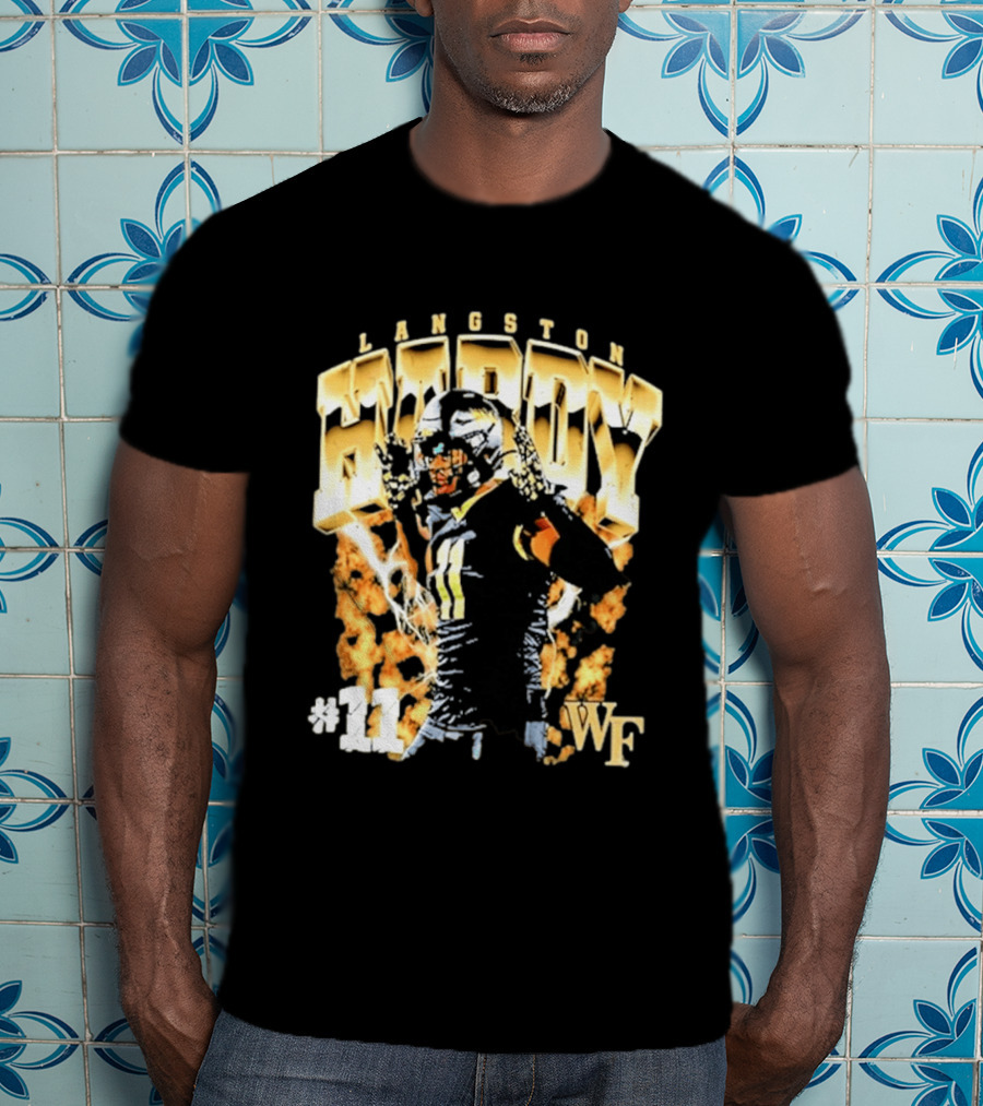 Ncaa Football Langston Hardy Wake Forest Demon Deacons #11 WF T-Shirt