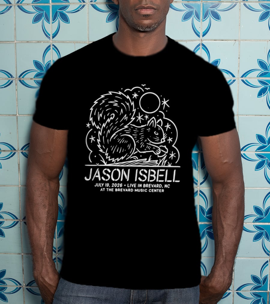 Jason Isbell July 19 2026 Live In Brevard NC At The Brevard Music Center Squirrel And Stars T-Shirt