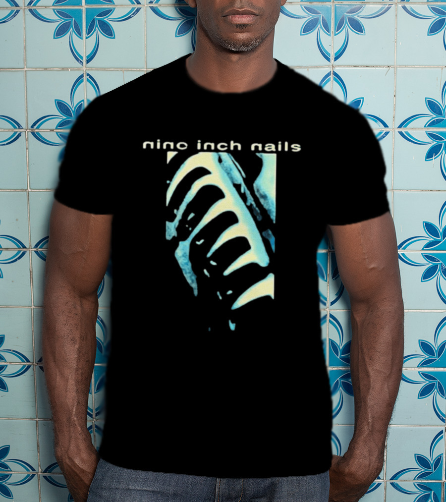 Nine Inch Nails Ribcage Watercolor Noize Machine T-Shirt