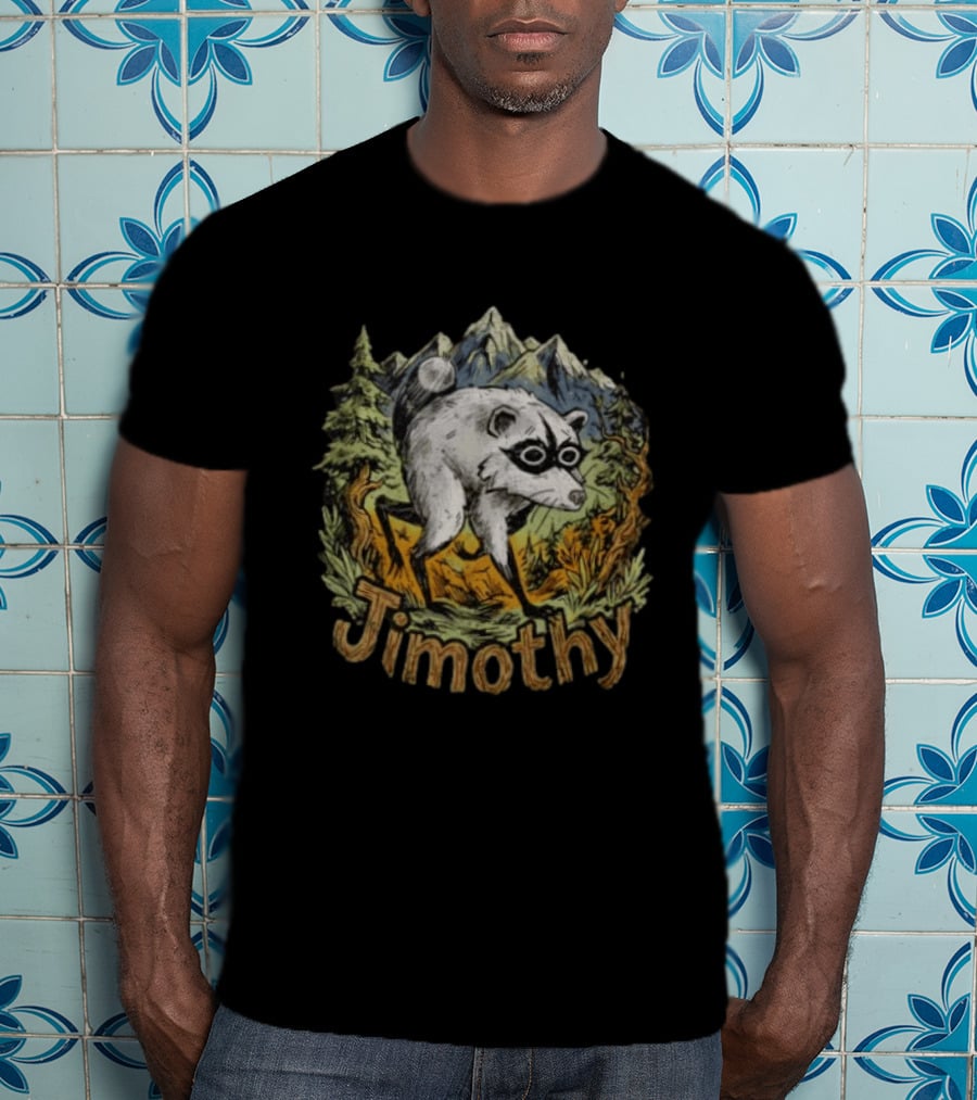 Jimothy Raccoon Mountain Forest Nature Mountains T-Shirt