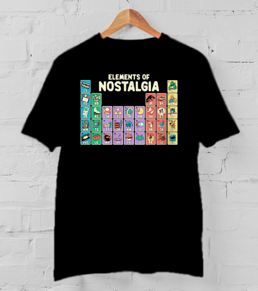 Elements Of Nostalgia Periodic Table Classic Memories T-Shirt